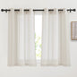 NICETOWN Semi Sheer Linen Ivory Curtains for Bedroom, W52xL84, 2 Panels