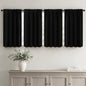 MIULEE Black Blackout Curtains 63 Inch Length for Bedroom Set of 4 Panels