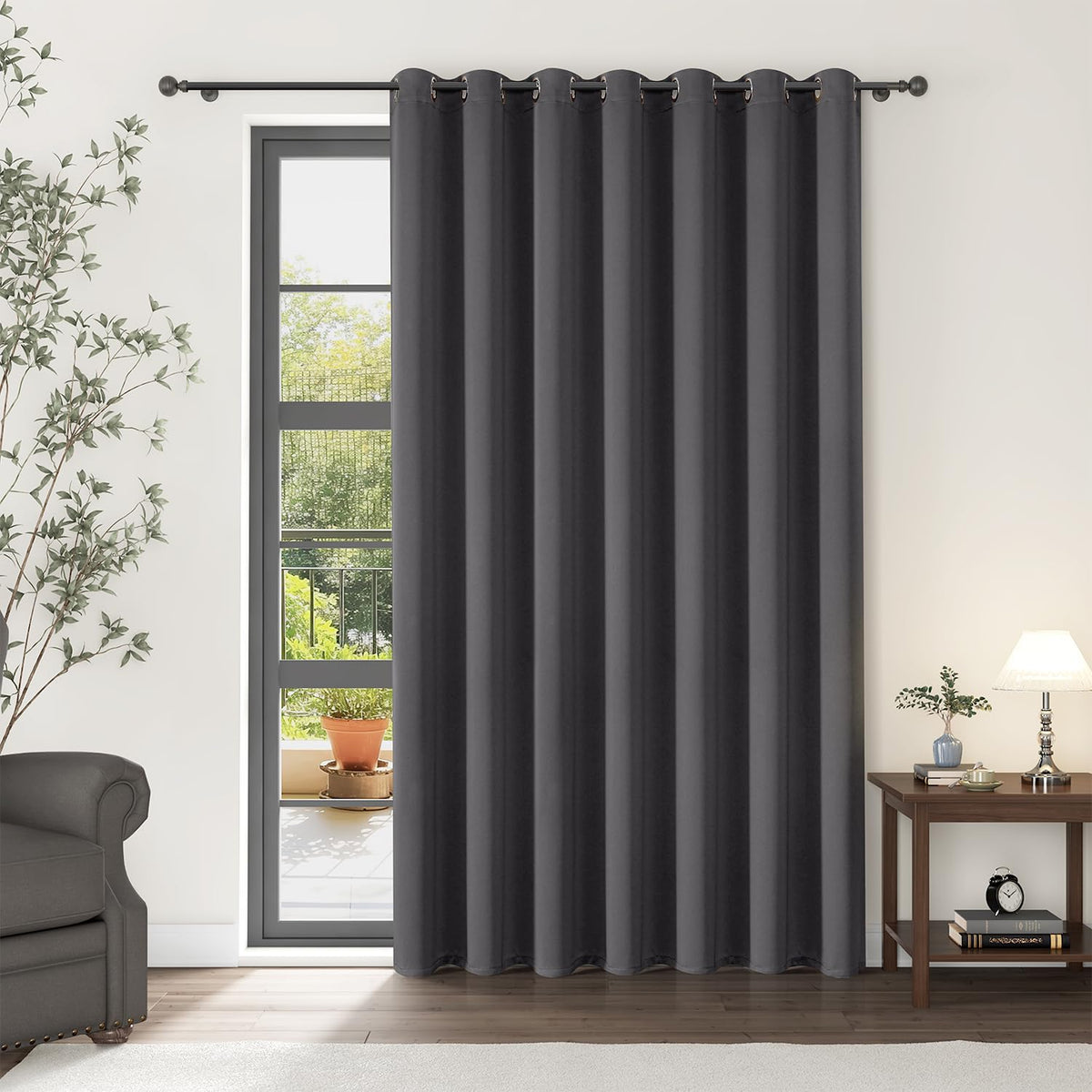 ChrisDowa Blackout Curtains Door Curtain for Doorway Privacy Closet Drapes