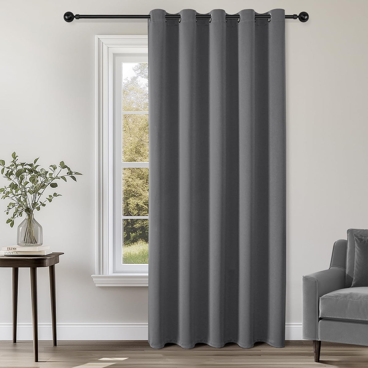 ChrisDowa Blackout Curtains Door Curtain for Doorway Privacy Closet Drapes