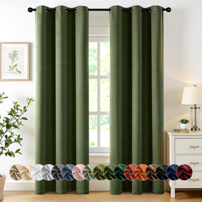MIULEE Blackout Curtains for Bedroom 2 Panels 40 x 63 Inch Long Black