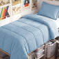 CozyLux Queen Comforter Set, 3-Piece Box-Stitched, Black