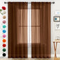 SpaceDresser Sheer Voile Curtains for Living Room 84 Inch Long 2 Panels