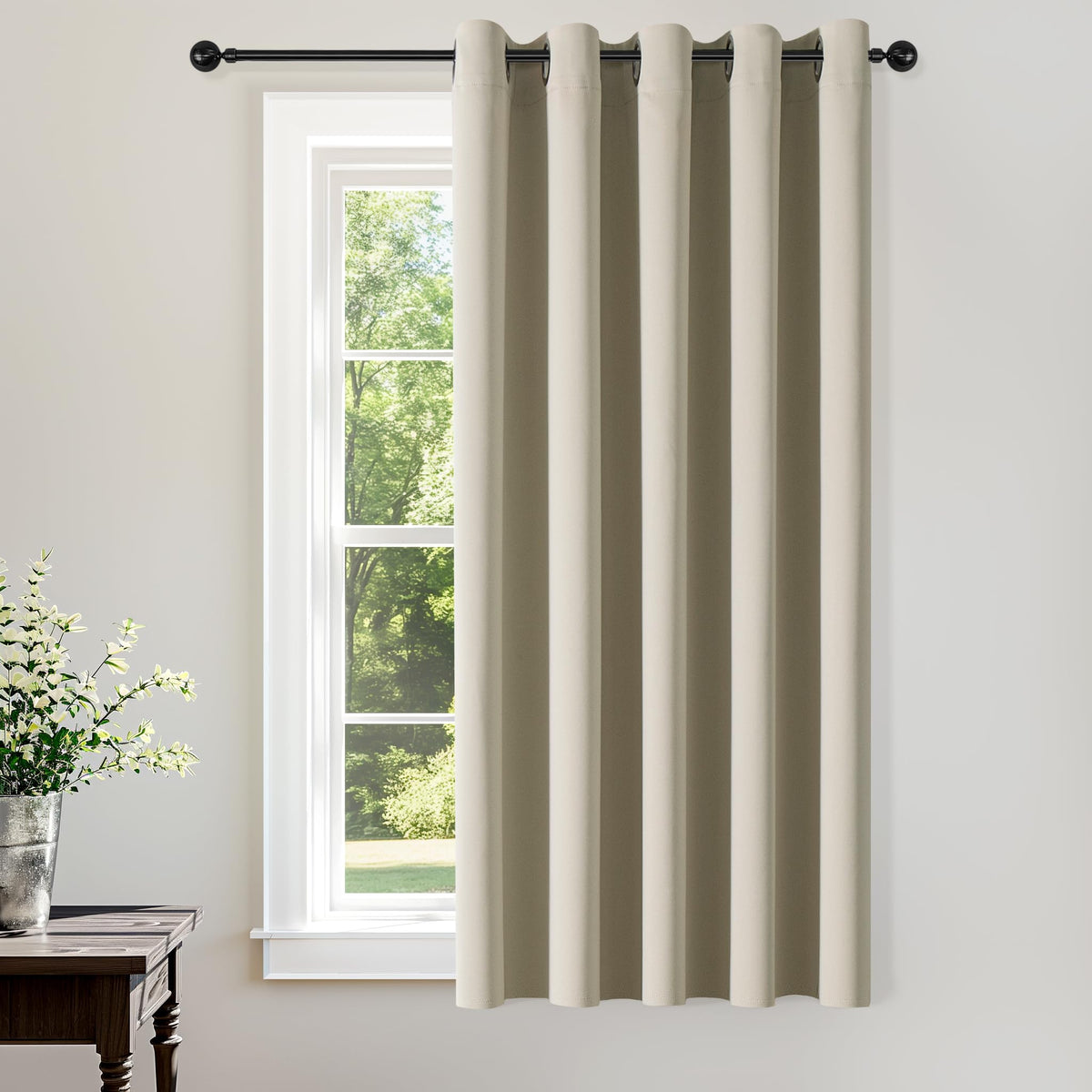 ChrisDowa Blackout Curtains Door Curtain for Doorway Privacy Closet Drapes