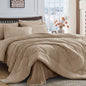 HEVUMYI 7-Piece Full Comforter Set, Dark Grey Bed in a Bag