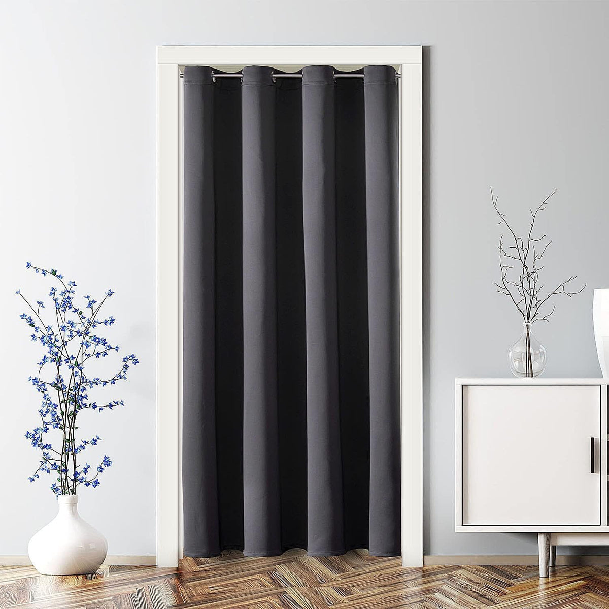 ChrisDowa Blackout Curtains Door Curtain for Doorway Privacy Closet Drapes