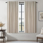 Topfinel Cream Linen Blackout Curtains 84 Inch Long for Bedroom Living Room, Ivory Pinch Pleat Back Tab Full Blackout Drapes Farmhouse Boho Curtains for Window, White Neutral Curtains 52" X 84" 7 FT