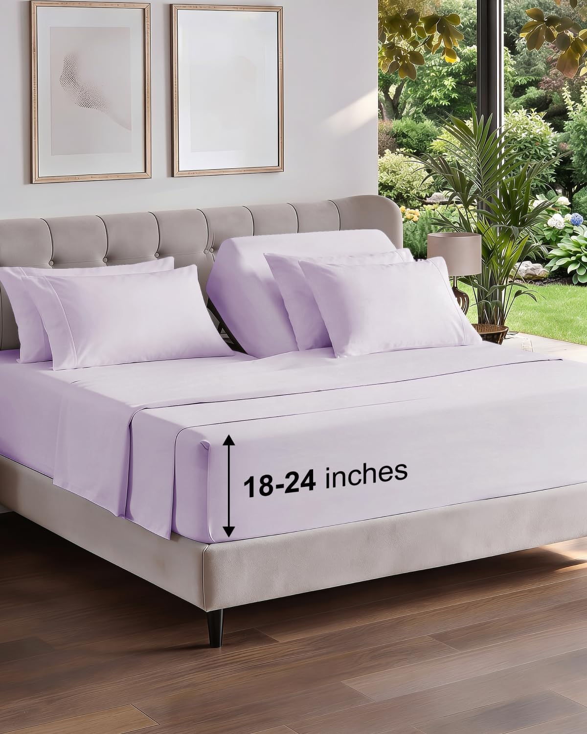 CGK Extra Deep King Sheet Set - 6pc Cooling Sheets - White