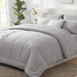 CozyLux Full Size Comforter Sets Black - 7 Pieces Bed in a Bag