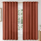 MIULEE Faux Linen Curtains 84 Inch Length 2 Panels Natural Semi Sheer Curtain with Back Tab Rod Pocket, Light Filtering Window Privacy Burlap Drapes for Living Room Bedroom 42W x 84L Linen