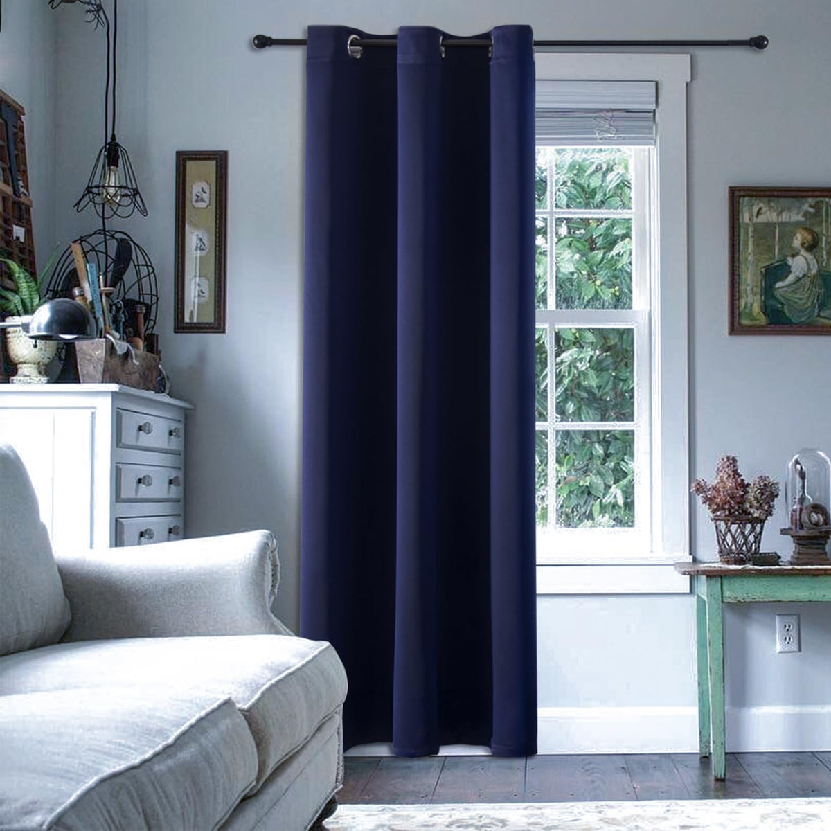 ChrisDowa Blackout Curtains Door Curtain for Doorway Privacy Closet Drapes