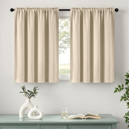 MIULEE Halloween Black Blackout Curtains for Bedroom Room 40"x63" 2 Panels