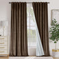 Lazzzy Blackout Curtains Thermal Insulated Curtains Room Window Drapes Super Soft Luxury Curtains for Living Room Bedroom Rod Pocket 2 Panels, 96 Inch Lined | Beige