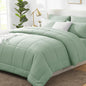 CozyLux Full Size Comforter Sets Black - 7 Pieces Bed in a Bag