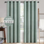MIULEE 100% Blackout Linen Curtains for Bedroom 52x90 Inches Natural Beige