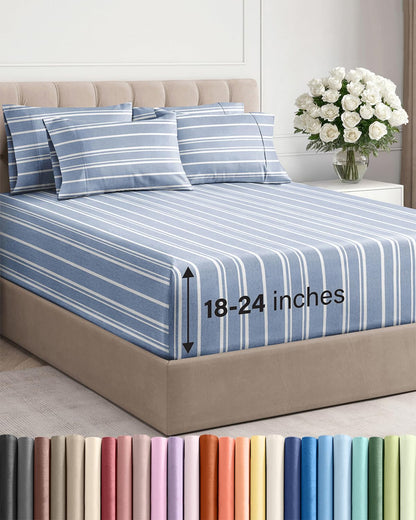 CGK Extra Deep King Sheet Set - 6pc Cooling Sheets - White