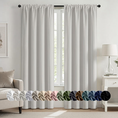 MIULEE Halloween Black Blackout Curtains for Bedroom Room 40"x63" 2 Panels