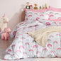 SLEEP ZONE Comforter Set Bed in A Bag, 7 Pieces Girls, Cattoon Pattern for Kids, Toddlers, Teens, Ultra Soft and Washable (Garden Secret,Full/Queen)