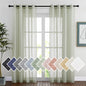 NICETOWN Semi Sheer Linen Ivory Curtains for Bedroom, W52xL84, 2 Panels