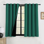 RYB HOME 100% Blackout Black Curtains for Bedroom Living Room 84 inch Long