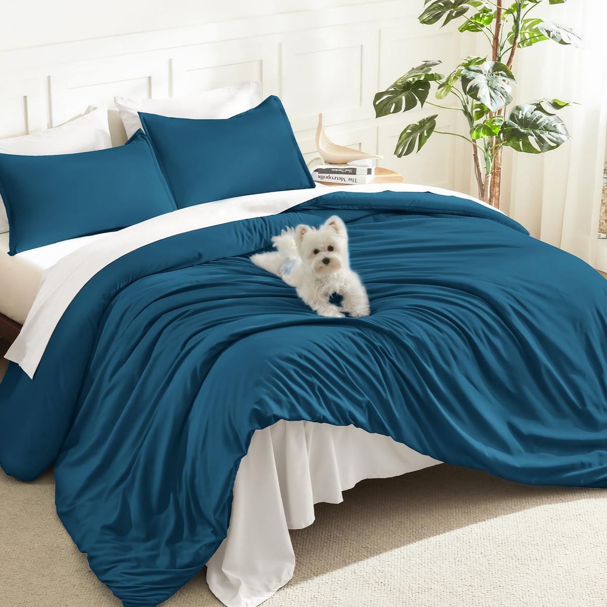 Litanika Queen Comforter Set Sage Green, 3 Pieces Lightweight Solid Bed Set