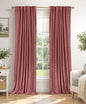 Linen Total Blackout Curtains for Bedroom Living Room 84 Inch, Cream
