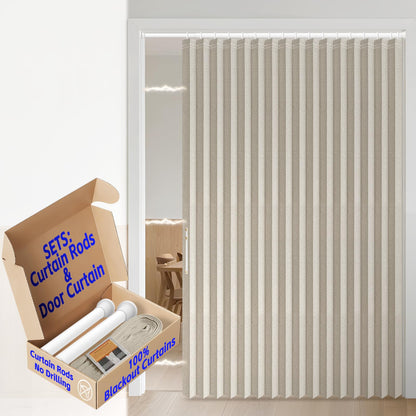 AJAZZ Blackout Accordion Door Magnetic Door Curtain Folding Closet Doors Curtain Invisible for Bedroom Room Living Room Doorway, Grey 42" W x 78" L, 1 Panel