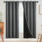 SimpleHome Cream 100% Blackout Curtains Room Darkening Living Room 84 Inch