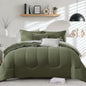 Monbix Full Size Comforter Sets - 7 Pieces Bed in a Bag Full Bedding Set