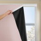 Autohesion Curtains for Windows,Bedroom Blackout Curtains for - Thermal Lnsulated No Drill Curtains Room Darkening Black Small Drapes, JILRON,(1 Panels,35Wx48L inch-Black)
