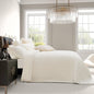 RECYCO Channel Box Stitch Velvet Quilt Set, King Size, Beige