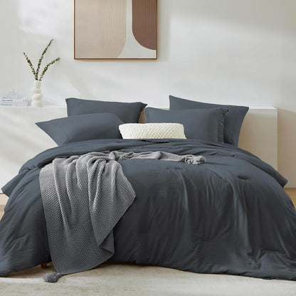 Full Size Comforter Sets-7 Pieces Ultra Soft Bed in a Bag Full Bedding Sets