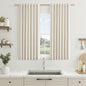 Guken Cream Linen Blackout Curtains 84 Inch Length 2 Panels Set for Living Room Bedroom Back Tab Thermal Insulated 100% Black Out Drapes Room Darkening Window Curtain Ivory Natural Beige