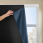 Autohesion Curtains for Windows,Bedroom Blackout Curtains for - Thermal Lnsulated No Drill Curtains Room Darkening Black Small Drapes, JILRON,(1 Panels,35Wx48L inch-Black)