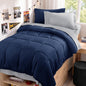 JOLLYVOGUE Full Comforter Set, Ultra-Soft Bed in a Bag Full Size 7 Pieces, Oeko-TEX Certified Bedding Set with Down Alternative Comforter, Sheets, Pillowcases & Shams, Black