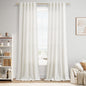 Nanspring Linen Kitchen Window Curtains Over Sink for Cafe 36x36 Inch Cream