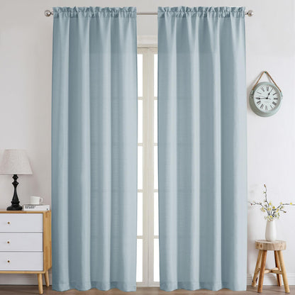Chyhomenyc 2 Panels White Kitchen Curtains 36 Inch Length Tier Curtain