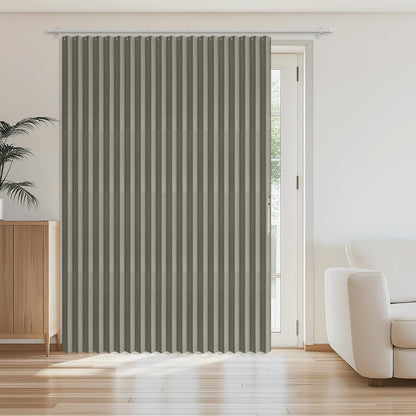 AJAZZ Blackout Accordion Door Magnetic Door Curtain Folding Closet Doors Curtain Invisible for Bedroom Room Living Room Doorway, Grey 42" W x 78" L, 1 Panel