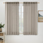 MIULEE Natural White Linen Curtains 52x84 Inch Long for Bedroom Living Room