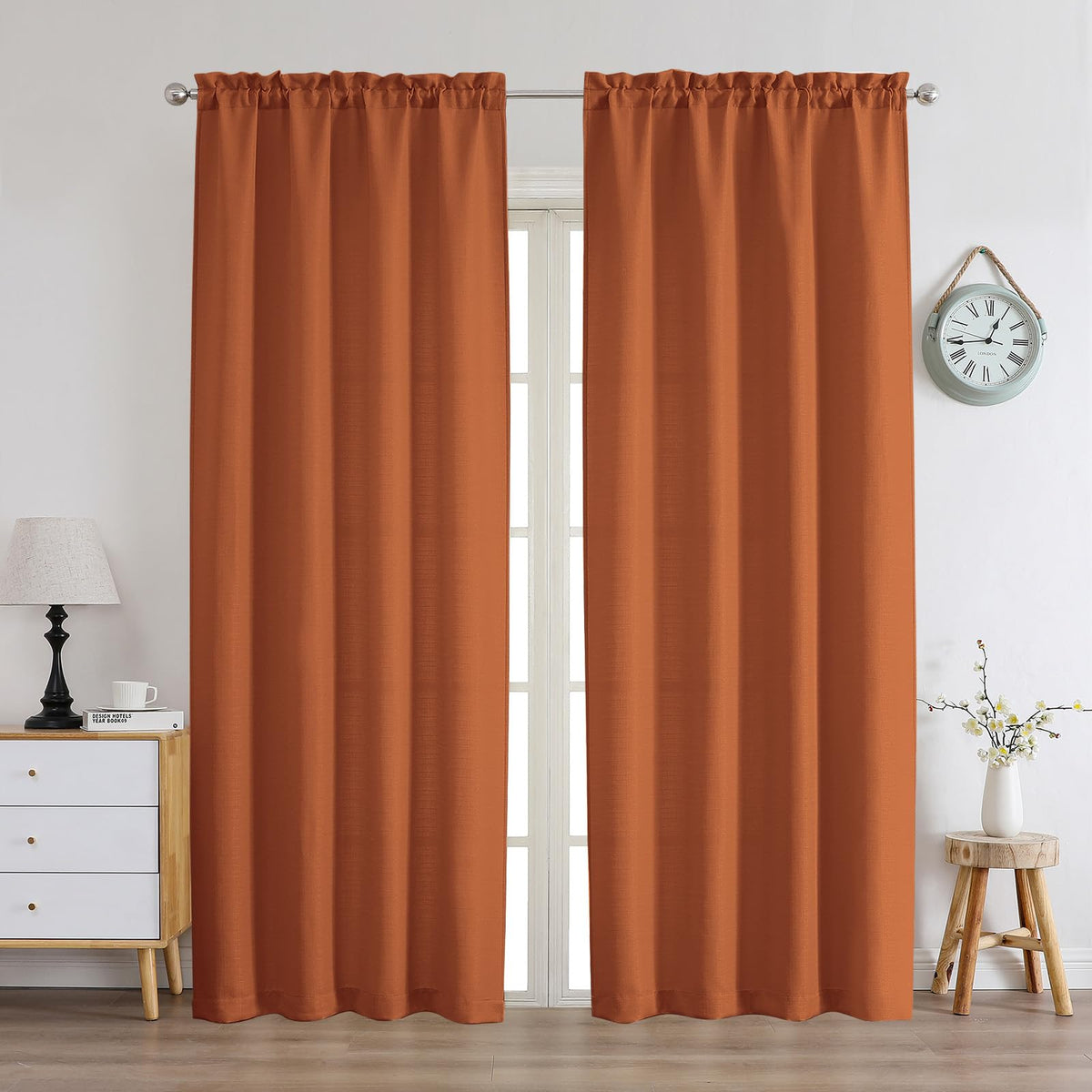 Chyhomenyc 2 Panels White Kitchen Curtains 36 Inch Length Tier Curtain