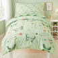 Mooreeke Toddler Bedding Sets for Girls,4 Pieces Blue Ocean Animals Printed