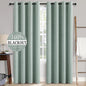 MIULEE 100% Blackout Linen Curtains for Bedroom 52x90 Inches Natural Beige