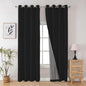 Joydeco Blackout Curtains for Bedroom 84 Inch - Black Out Curtains with Grommets Thermal Insulated Room Darkening Light Blocking, Noise Reducing & Wrinkle-Free Drapes for Living Room Windows, 2 Panels