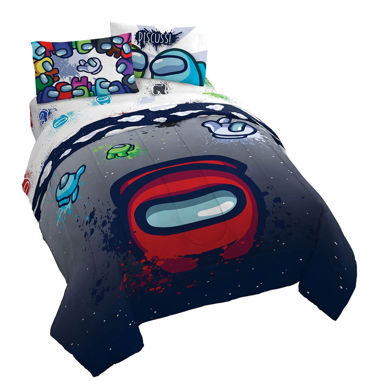 Marvel Spiderman Full Size Comforter Set 5 Piece Kids Bedding, Multi