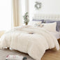 Smoofy Fluffy Queen Comforter Set, Faux Fur Pink Comforter Set 3 Pcs