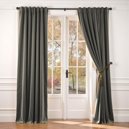 Lazzzy Blackout Curtains Thermal Insulated Curtains Room Window Drapes Super Soft Luxury Curtains for Living Room Bedroom Rod Pocket 2 Panels, 96 Inch Lined | Beige