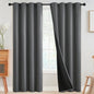 SimpleHome Cream 100% Blackout Curtains Room Darkening Living Room 84 Inch