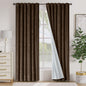 Lazzzy Blackout Curtains Thermal Insulated Curtains Room Window Drapes Super Soft Luxury Curtains for Living Room Bedroom Rod Pocket 2 Panels, 96 Inch Lined | Beige