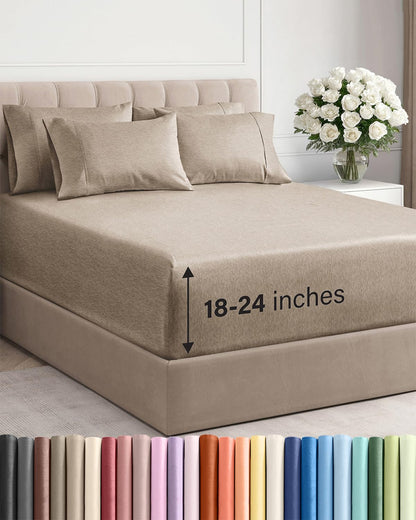 CGK Extra Deep King Sheet Set - 6pc Cooling Sheets - White
