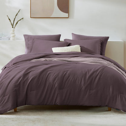 Full Size Comforter Sets-7 Pieces Ultra Soft Bed in a Bag Full Bedding Sets